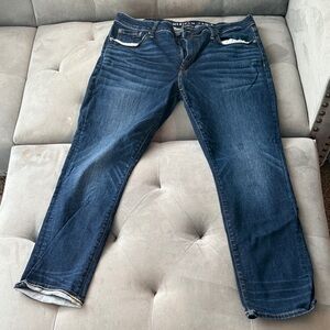 American Eagle Outfitters Dark Blue Relaxed Jeans